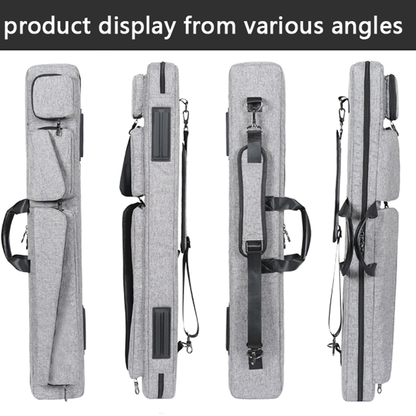 wholesale 3 butts 4 shafts pool stick case double waterproof shoulder straps billiard cue case soft