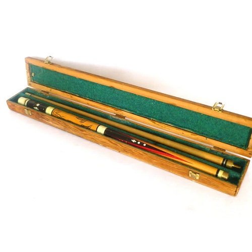 High end quality leather Waterproof 1 Piece 3/4 Snooker Pool Cue Case Box