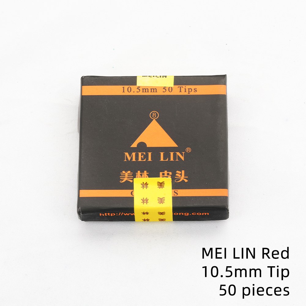 MEILIN Snooker Cue Tips 50 Pieces 10.5mm 11mm Tips A/B/C/Red Pool Cue Tips Billiard Cue Leather Head Accessories