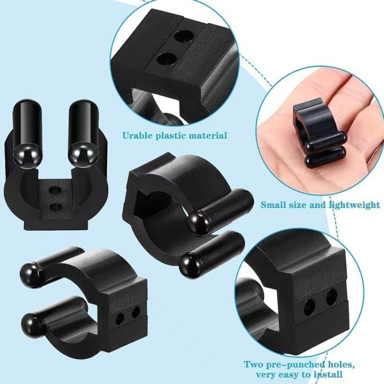 Different Size Black Plastic Pool Snooker Billiard Table Cue Rack Parts Pool Cue Clips