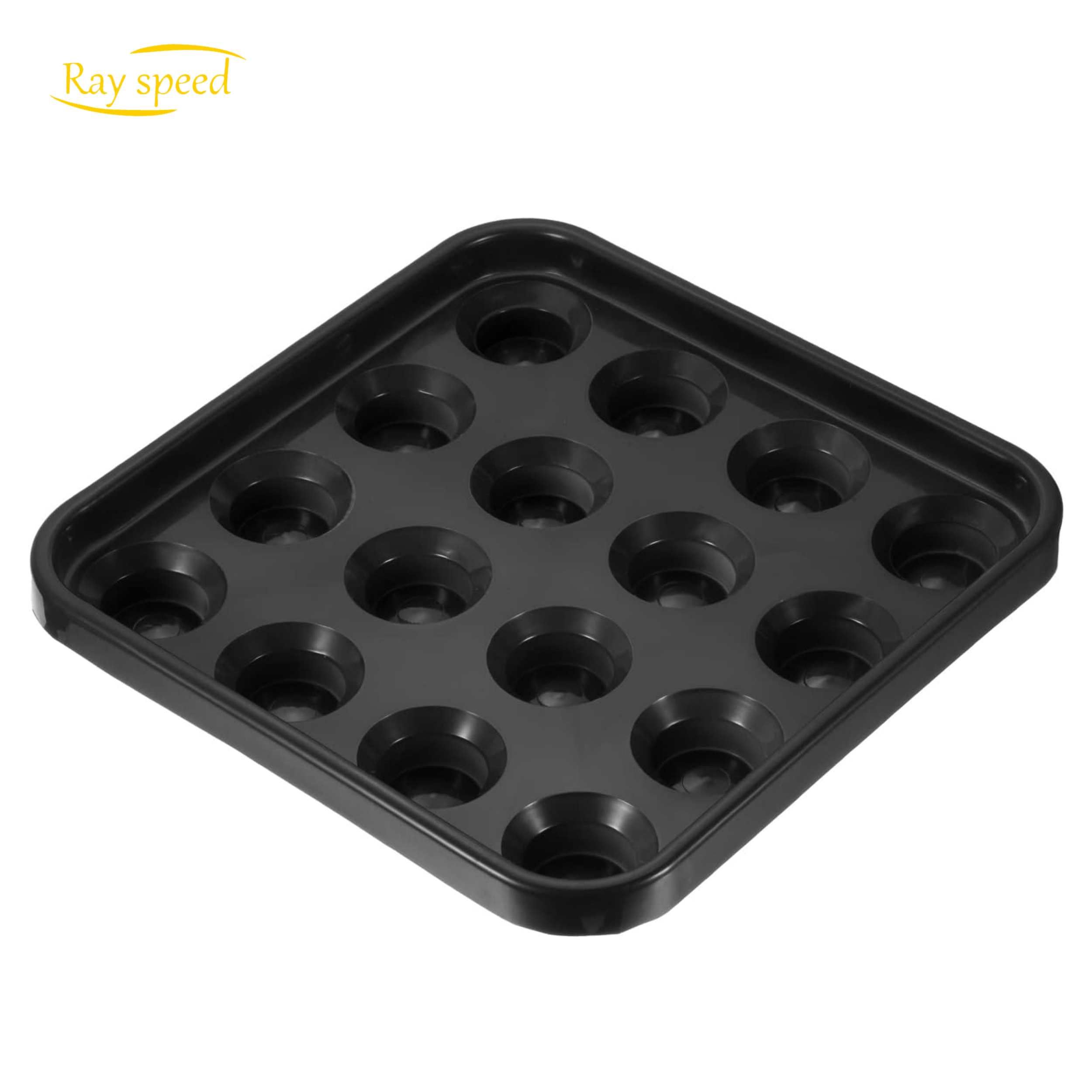 Rayspeed Black Pool Ball Tray, Billiard Ball Holder,Snooker Ball Storage Tray Tool Pool Table Accessory for 16 Balls