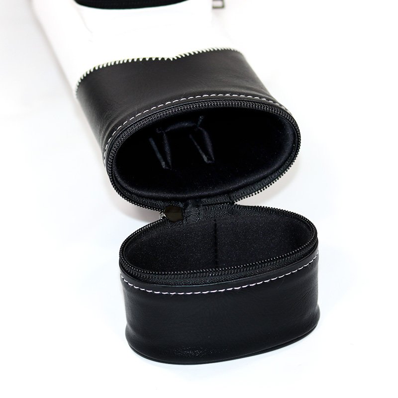 2B2S Black White Color 4holes Snooker Billiard Pool Cue Case Holder Bag