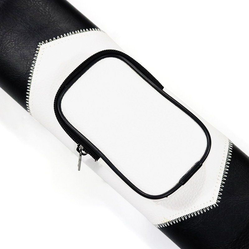 2B2S Black White Color 4holes Snooker Billiard Pool Cue Case Holder Bag