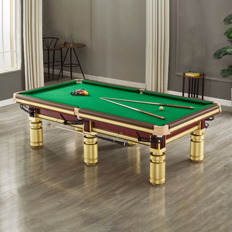 Nobility and beautiful golden legs 9 feet billiard table and billiard table