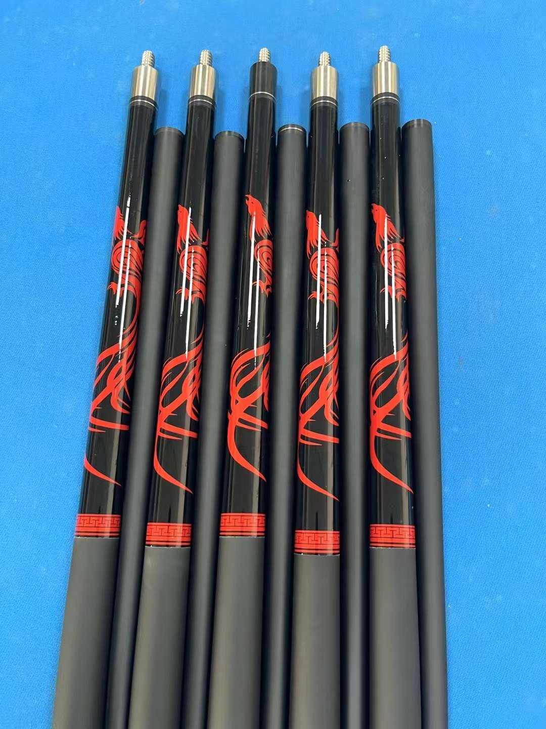 HCTQ High Quality 1/2 Split design Carbon Fiber glass fiber Billiard pool Cue Sticks