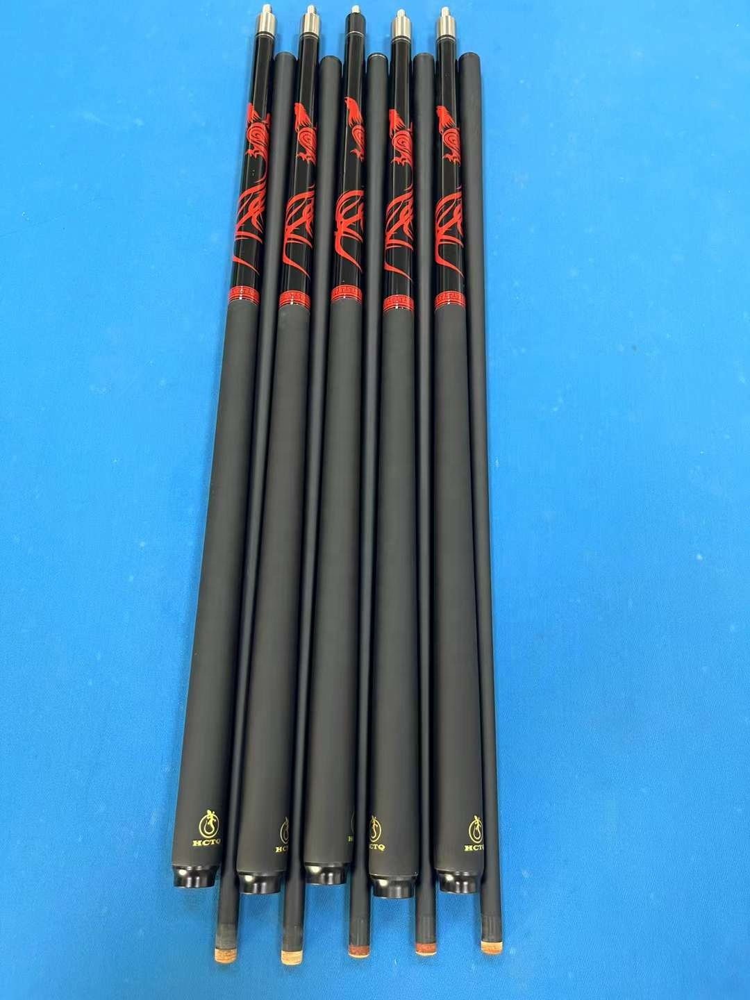 HCTQ High Quality 1/2 Split design Carbon Fiber glass fiber Billiard pool Cue Sticks