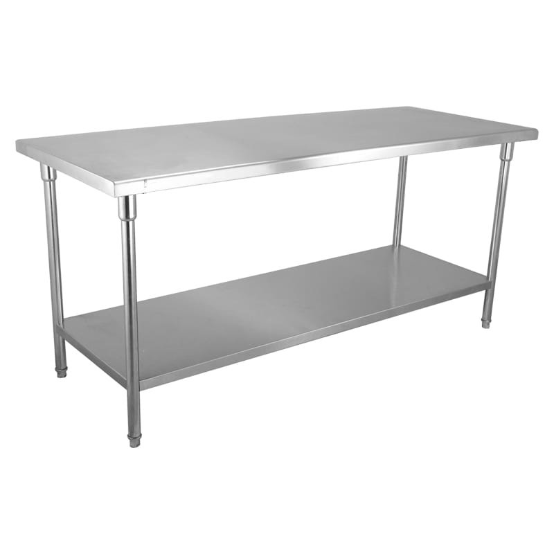 Commercial Catering Kitchen Equipment Stainless Steel Round Tube Work Table Outdoor Table For Sale