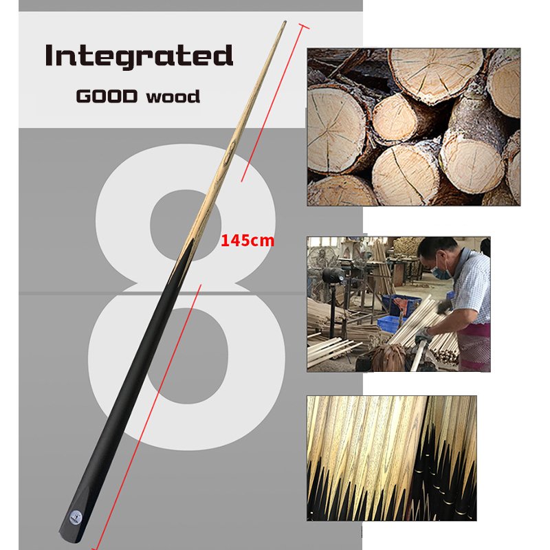 LEIJIAER Integrated billiard cue Snooker Cue of TIP 0.9 MM Ash Wood cue Custom Logo Cheap Pool Stick welcome customized