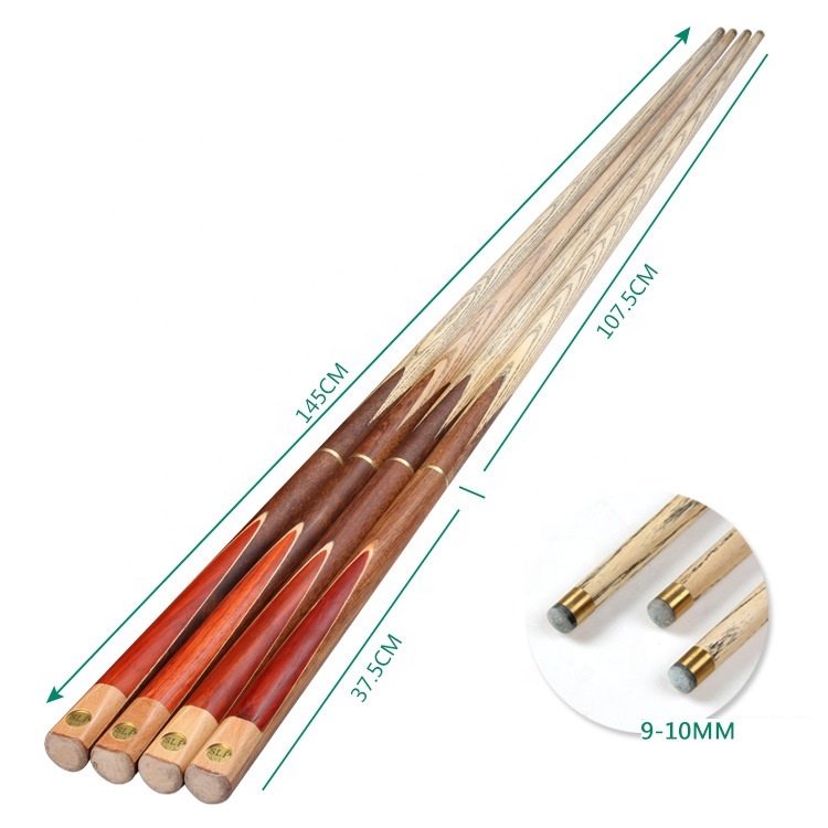 Cheap Price 9MM/10MM Tip 3/4 Vacuum Joint Ash Wood British Snooker Billiard Cue Stick For Sale