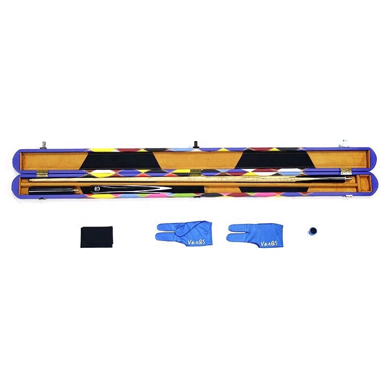 Premium Quality Combination Set of PU Leather 3/4 Billiard Snooker Cue Case and 3/4 Snooker Cue 57" Length 10MM with Extension