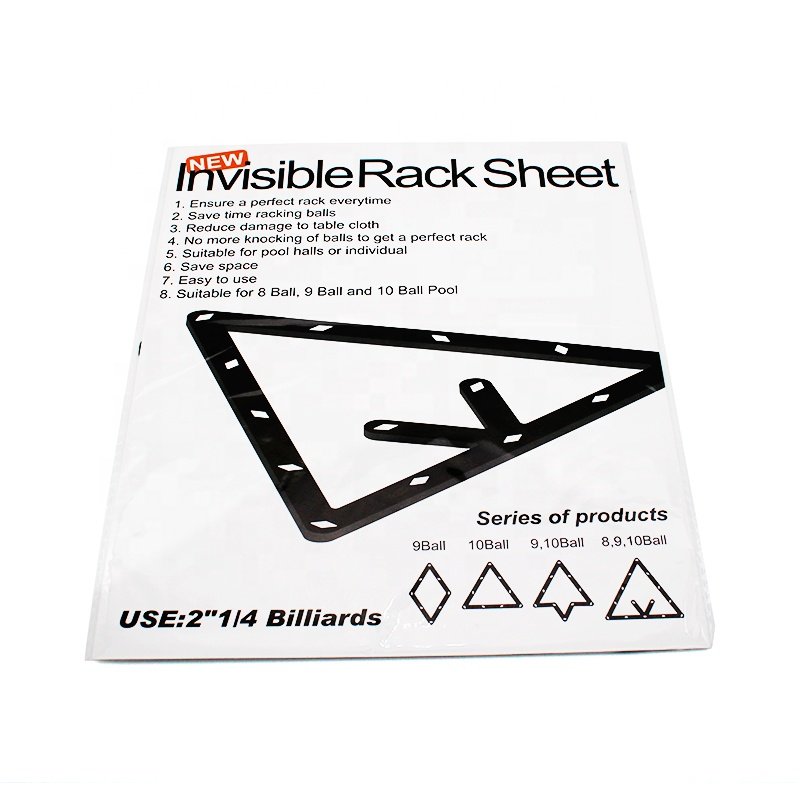 Billiard Pool Ball Triangle Shape 6Pcs/Lot Indiscernible Magic Rack Sheet/ Rack Sheet