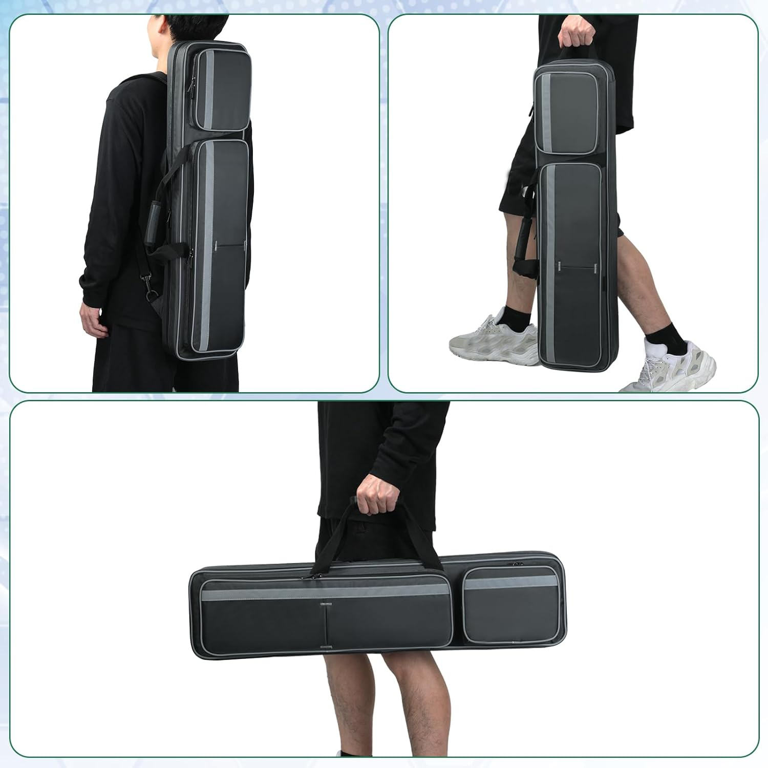 4 B * 5 S custom logo 9 hols Pool Cue Carrying Case 4 Butts and 5 Shafts Soft Padded Billiard Stick Bag