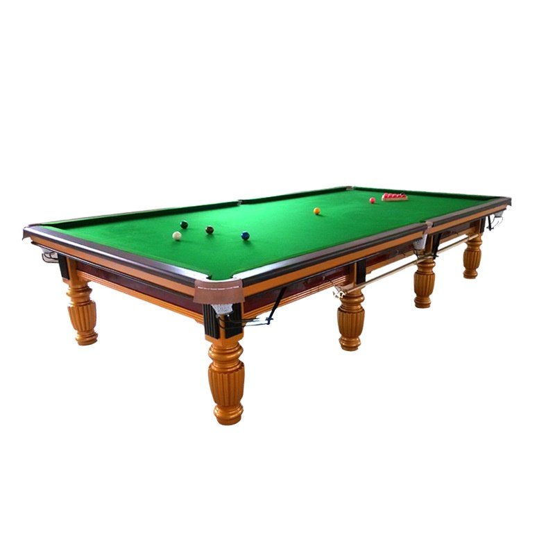 Factory direct supply of high quality 12 feet solid wood slate pool table is not easy to deform and has good load bearing
