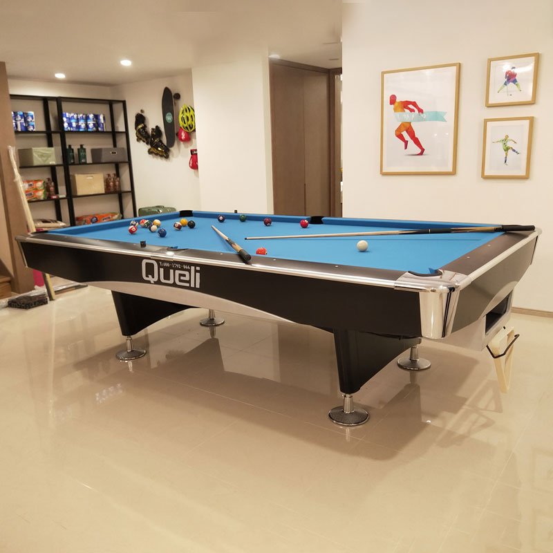 Modern 9ft Slate 9 Ball Game Billiard Pool Table Custom Size Solid Wood Legs Rubber/MDF Cushions Indoor Spo