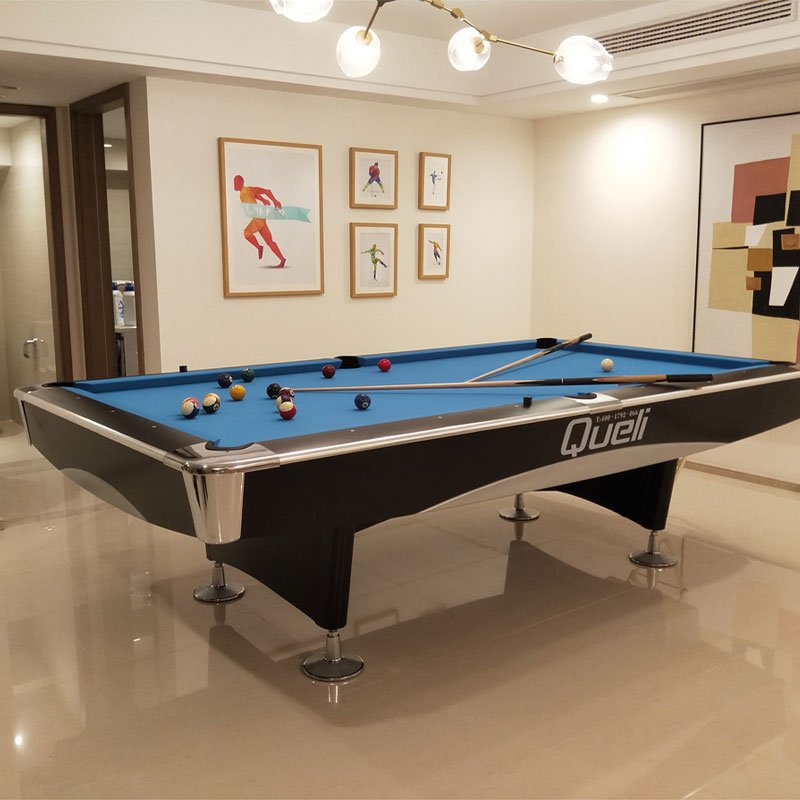 Modern 9ft Slate 9 Ball Game Billiard Pool Table Custom Size Solid Wood Legs Rubber/MDF Cushions Indoor Spo
