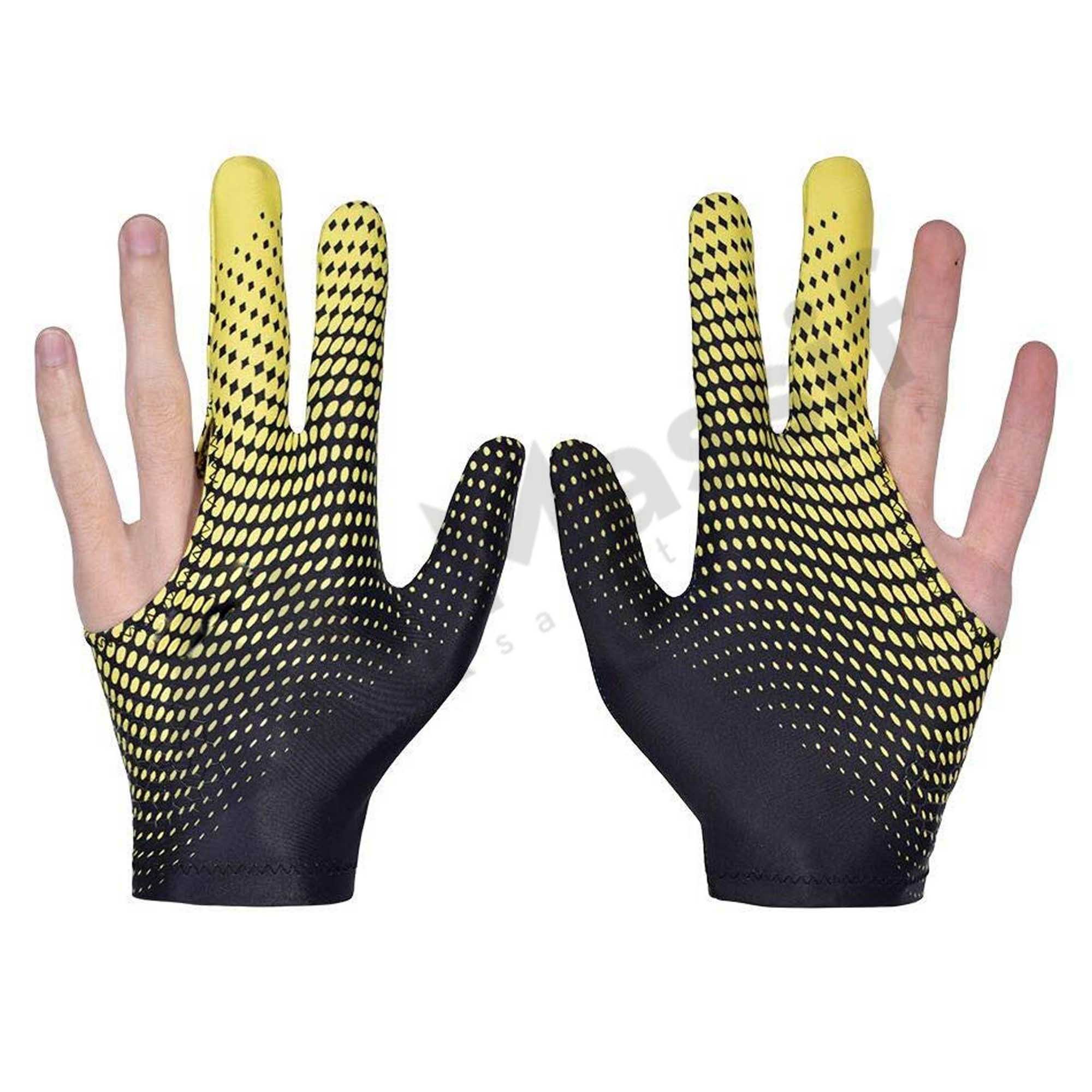 1pc Anti-Skid Snooker Glove Three Finger Design Billiards Customizable Logo XXL Size Leather Wood Rod Pool Table Chalk Extension