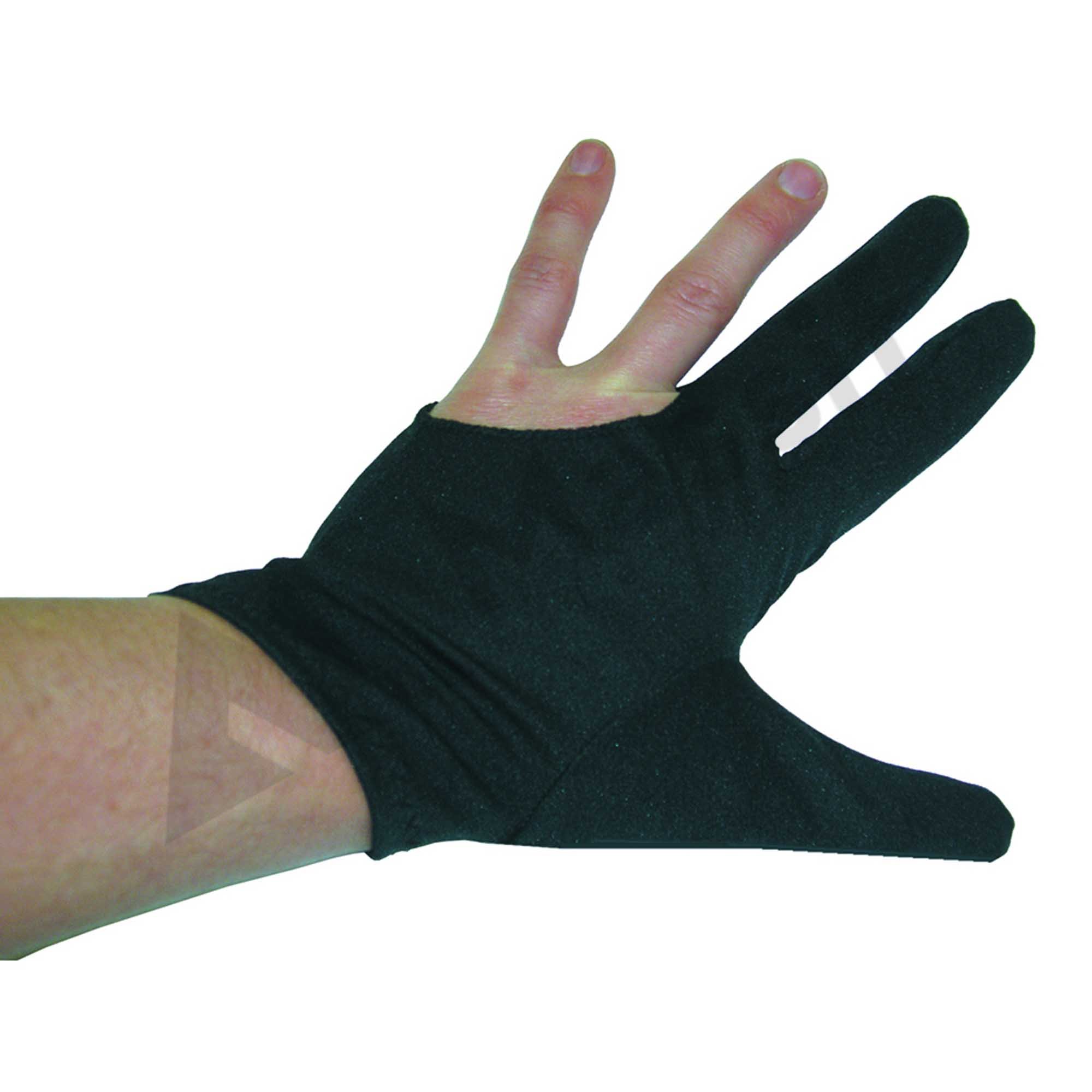 1pc Anti-Skid Snooker Glove Three Finger Design Billiards Customizable Logo XXL Size Leather Wood Rod Pool Table Chalk Extension