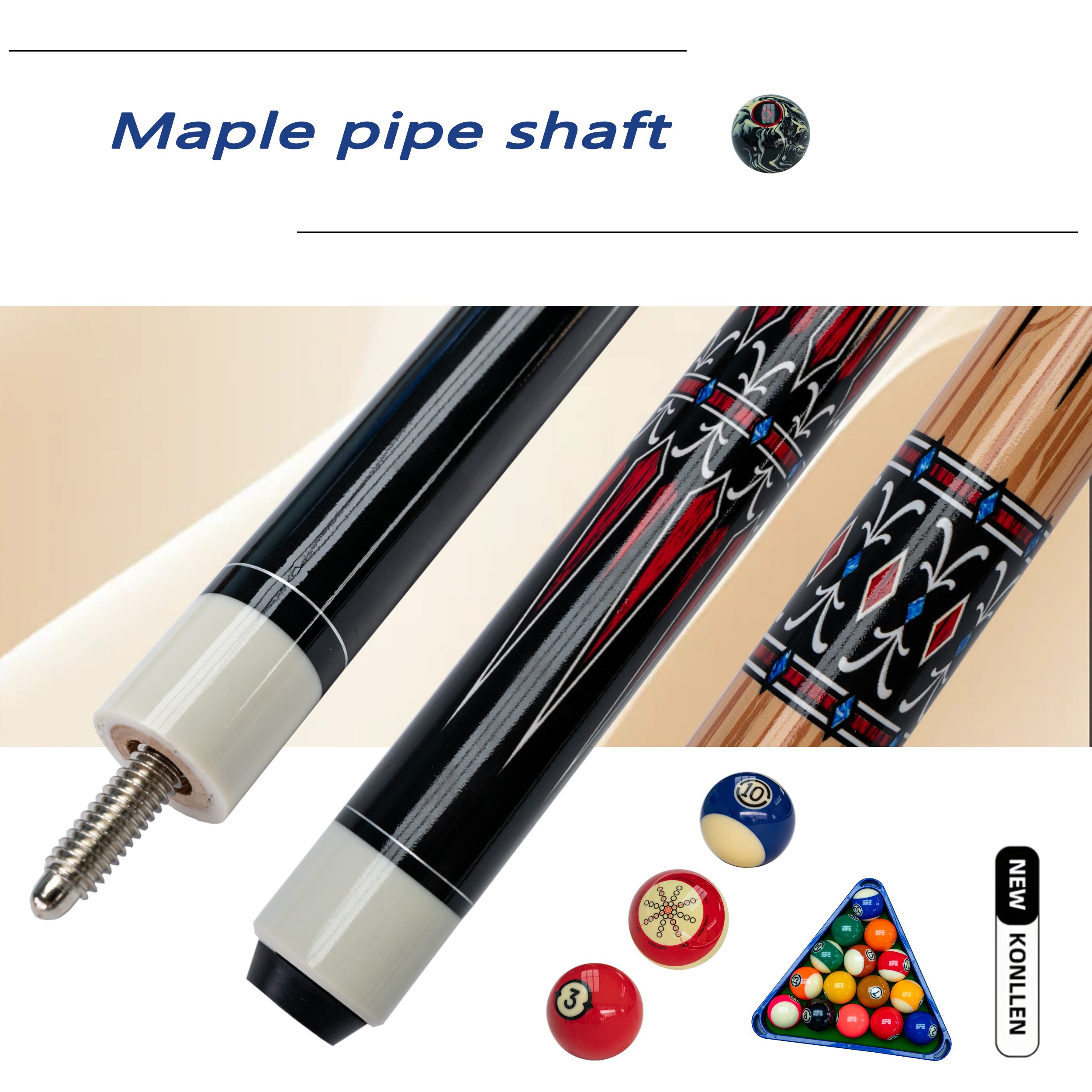 Cheap cues Professional Pool Cue 2/1 Joint 13mm Billiards cue sticks