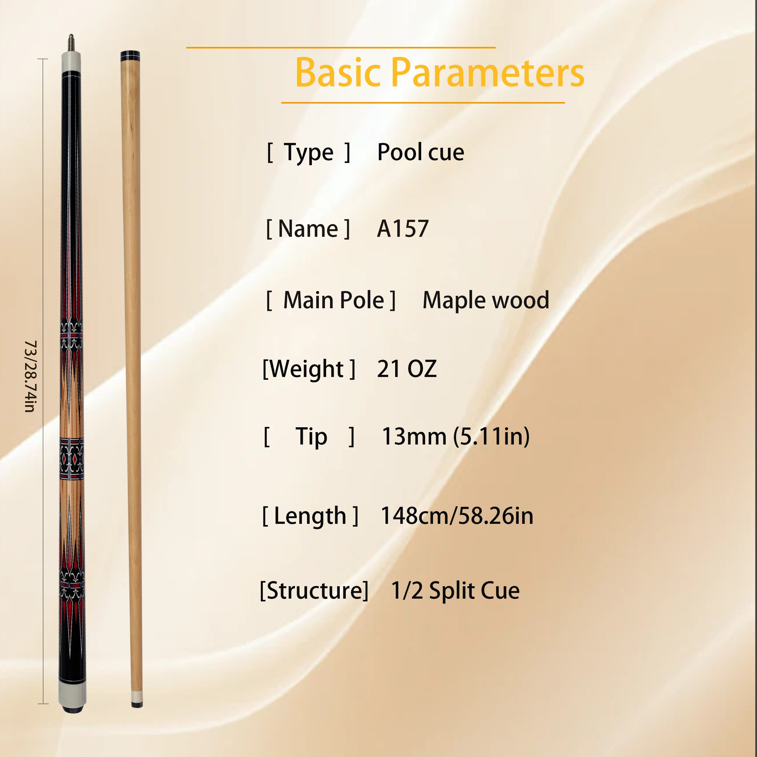 Cheap cues Professional Pool Cue 2/1 Joint 13mm Billiards cue sticks