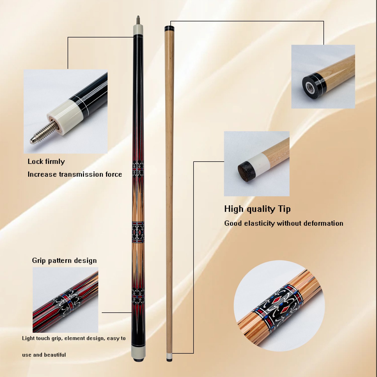 Cheap cues Professional Pool Cue 2/1 Joint 13mm Billiards cue sticks