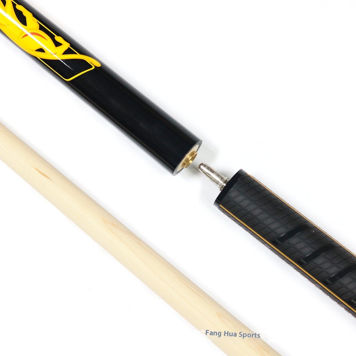 TQG-134 All-In-One Carbon Fiber Snooker Cue Ash Pole Maple Front Branch Leather Handle Steel 12mm Pool Jumping Club Flushing Rod