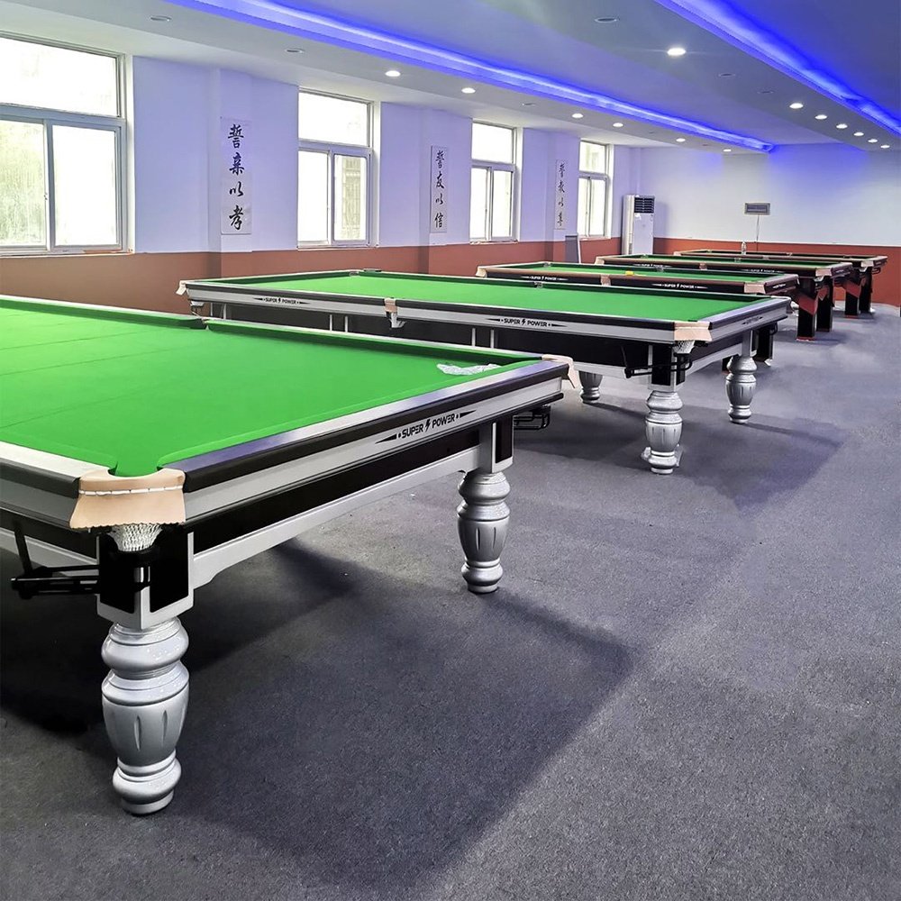 Superpower Professional 12ft 10ft steel cushion slate pool snooker table for sale