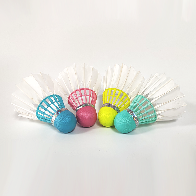 OEM ODM Professional Factory Color PU Cork Duck Feather Shuttlecock Badminton Birdie For 3 In 1 Hybrid Shuttle