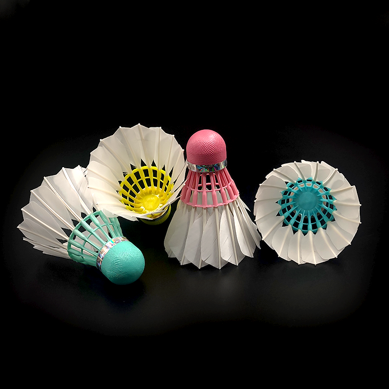 OEM ODM Professional Factory Color PU Cork Duck Feather Shuttlecock Badminton Birdie For 3 In 1 Hybrid Shuttle