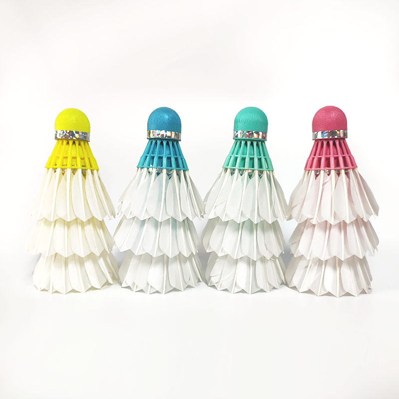 OEM ODM Professional Factory Color PU Cork Duck Feather Shuttlecock Badminton Birdie For 3 In 1 Hybrid Shuttle