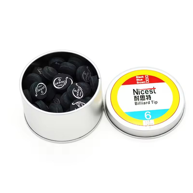 Custom Logo High Quality Multi Layer Rainbow Color Billiard Cue Tips 14MM For Sale