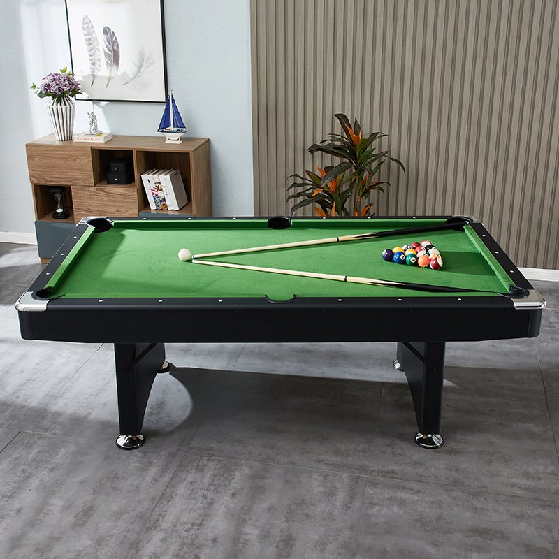 7FT 84" folding pool table indoor billiard table for snooker game no need assembly in Green color TP-8410