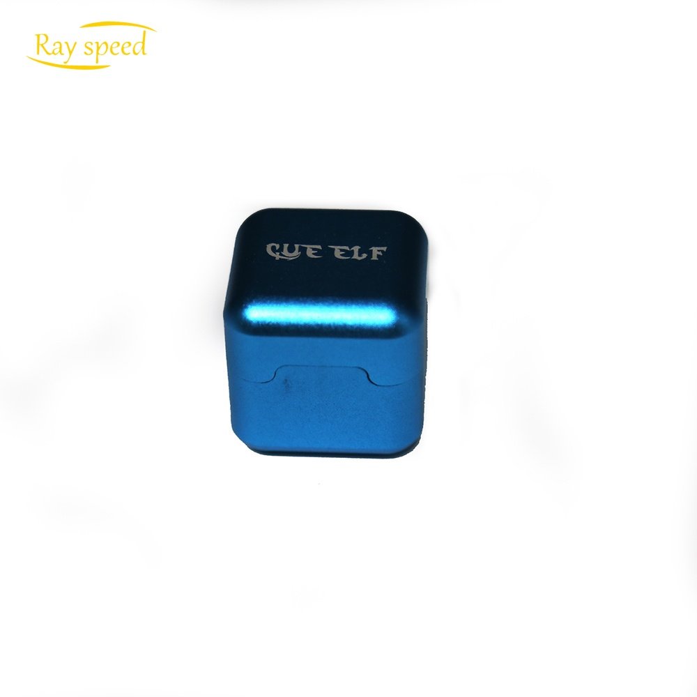 Rayspeed Aluminum Portable Mini Cue Tip Blue Chalk Holder Billiard Pool Chalks Carrier Case for Billiard Cue Billiard Accessory