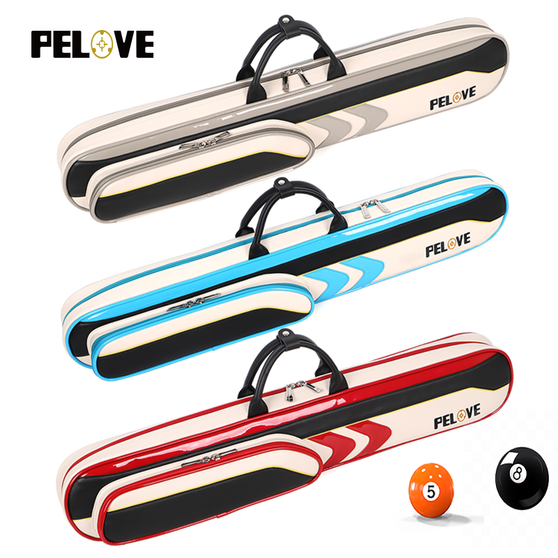 Professional application 1/2 billiard cue can be customized pu leather 7-hole soft billiard cue case billiard cue bag
