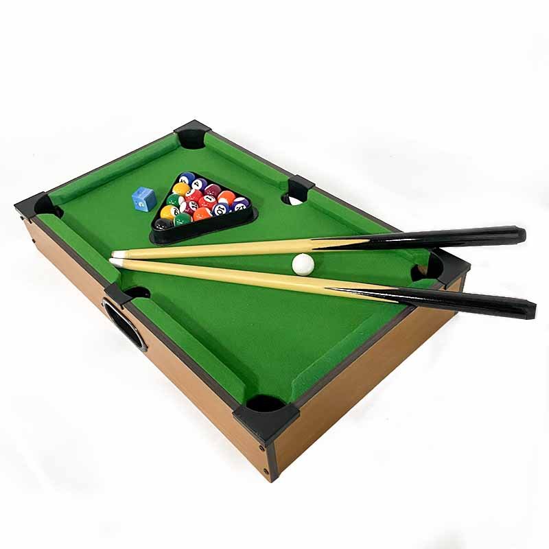 Kids Mini Wooden Snooker Table Toy Indoor and Outdoor Game Set Wooden Pool Table Billiards Toy