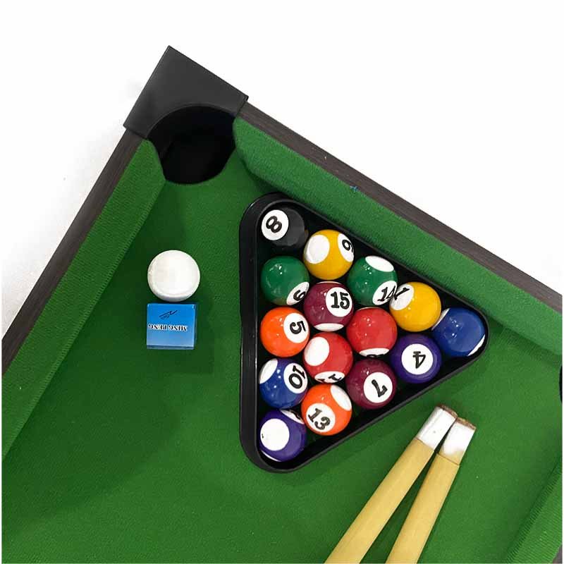 Kids Mini Wooden Snooker Table Toy Indoor and Outdoor Game Set Wooden Pool Table Billiards Toy
