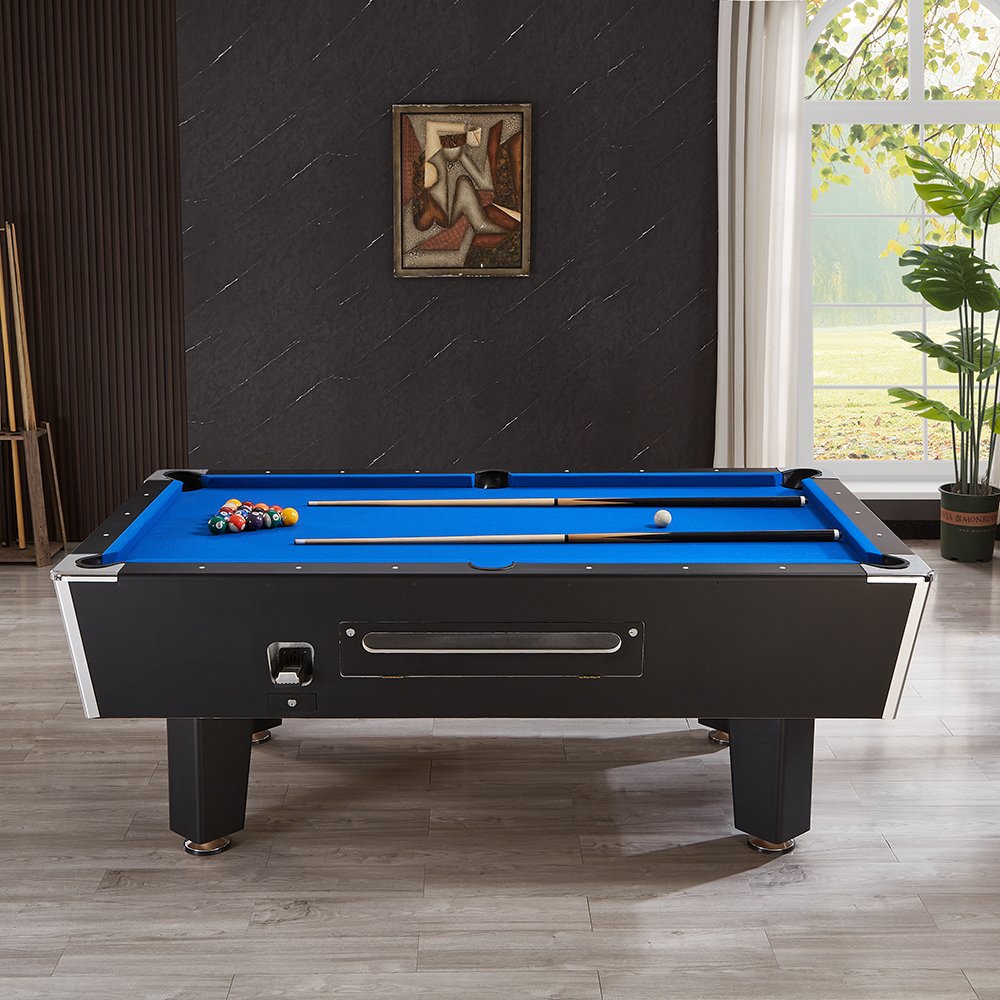 In Stock Bar Sports Entertainment Commercial 8ft Billiard Table Game Coin Operated Token Snooker Pool Table