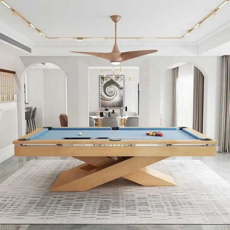 Luxury 7ft Oak Pool Table Custom Size American Billiard Game pool table with Snooker & Net Pocket