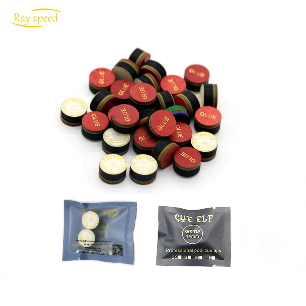 Rayspeed 14mm 9 Layers High Quality Hot Sale Colorful Leather Pool Billiard Snooker Cue Accessories Tips