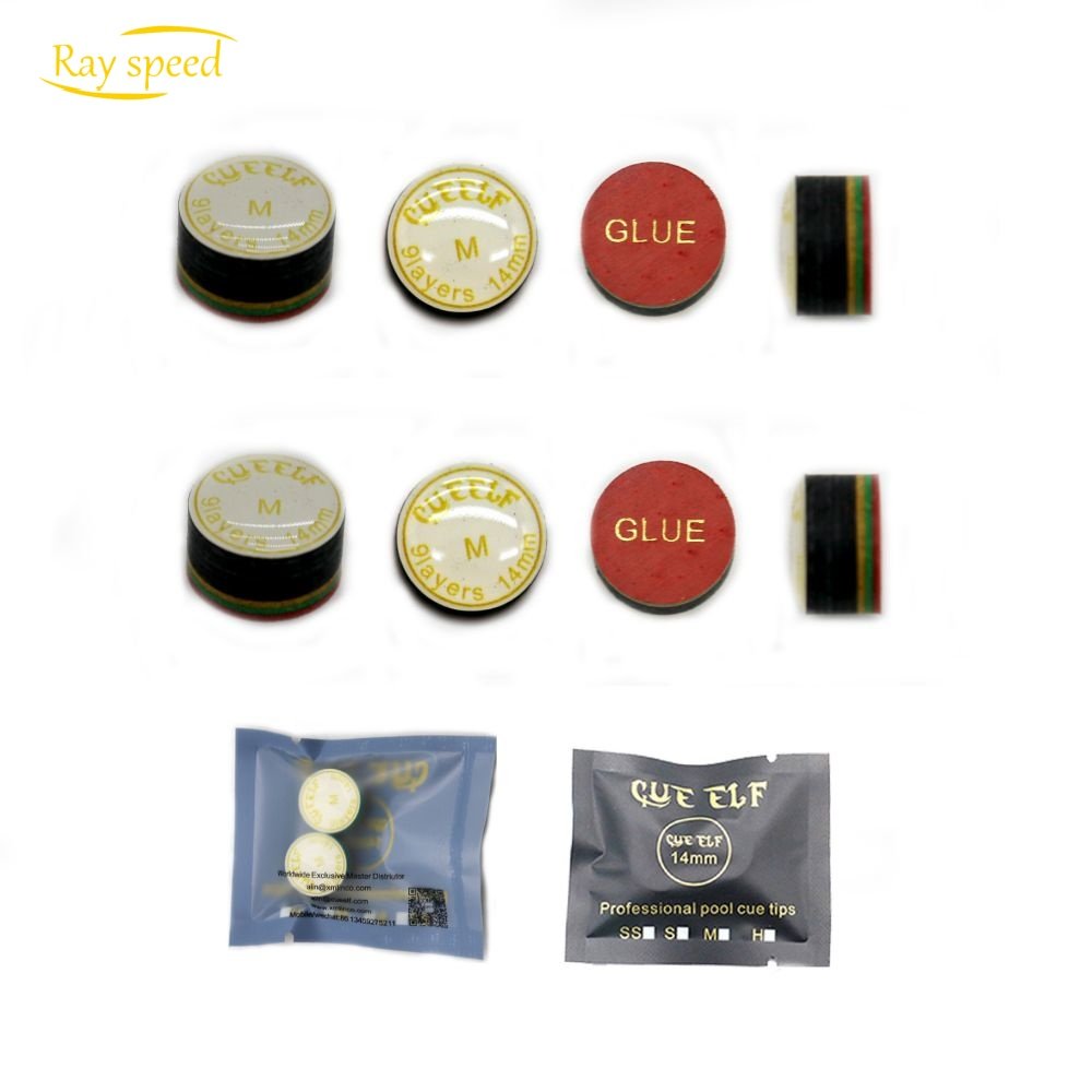 Rayspeed 14mm 9 Layers High Quality Hot Sale Colorful Leather Pool Billiard Snooker Cue Accessories Tips