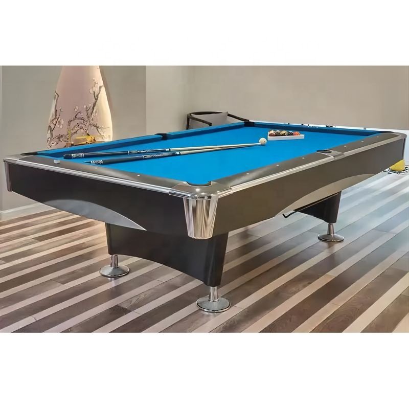 Great popular new design amertican billiard nine ball pool table with Custom design Wooden Legs and Oak Rail Net Pockets