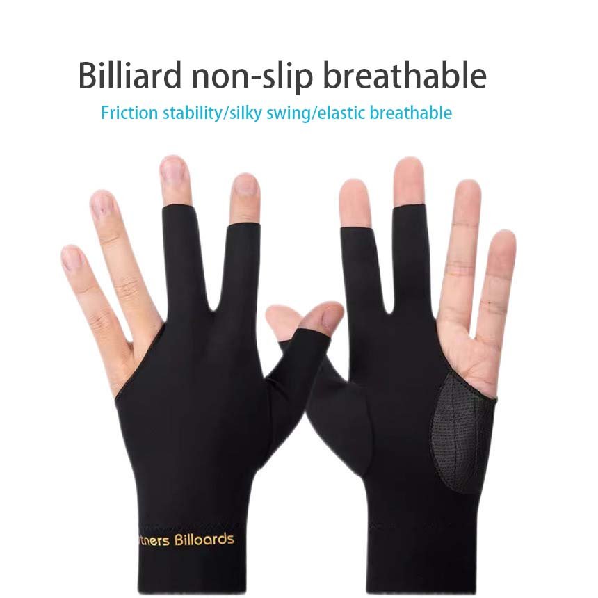 Best-selling quality pattern 3 finger pool snooker gloves