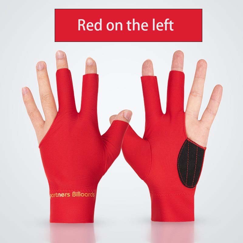 Best-selling quality pattern 3 finger pool snooker gloves