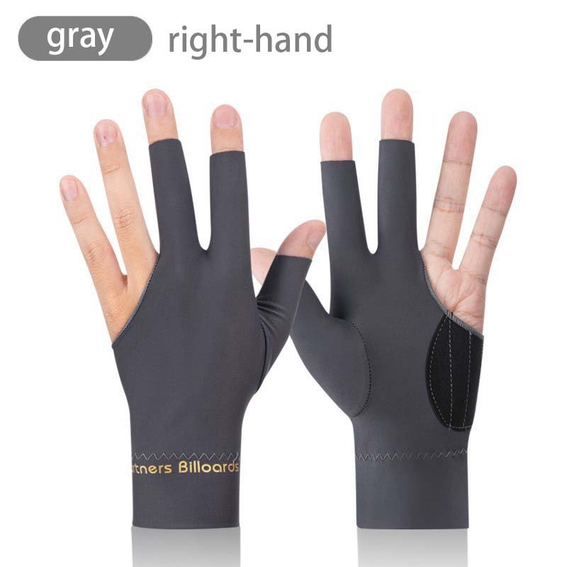 Best-selling quality pattern 3 finger pool snooker gloves
