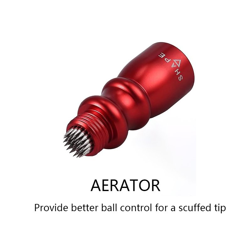 3 in 1 Including Shaping Scuffing and Aerating Billiard Snooker Pool Cue Tip Tool.
