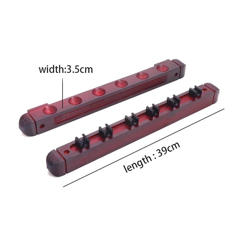 Hot Selling Hanging Wall Rome Rack 6 Holes Snooker & Billiard Cue Sticks Holder