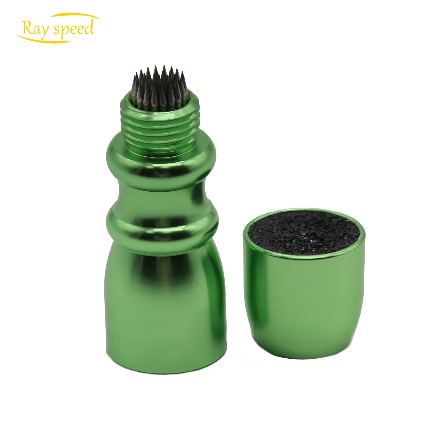 Rayspeed 3-in-1 Snooker Pool Cue Tips Tool Cue Tip Stick Shaper Billiard Pool Cue Accessories Tool Scuffer/Aerator Green
