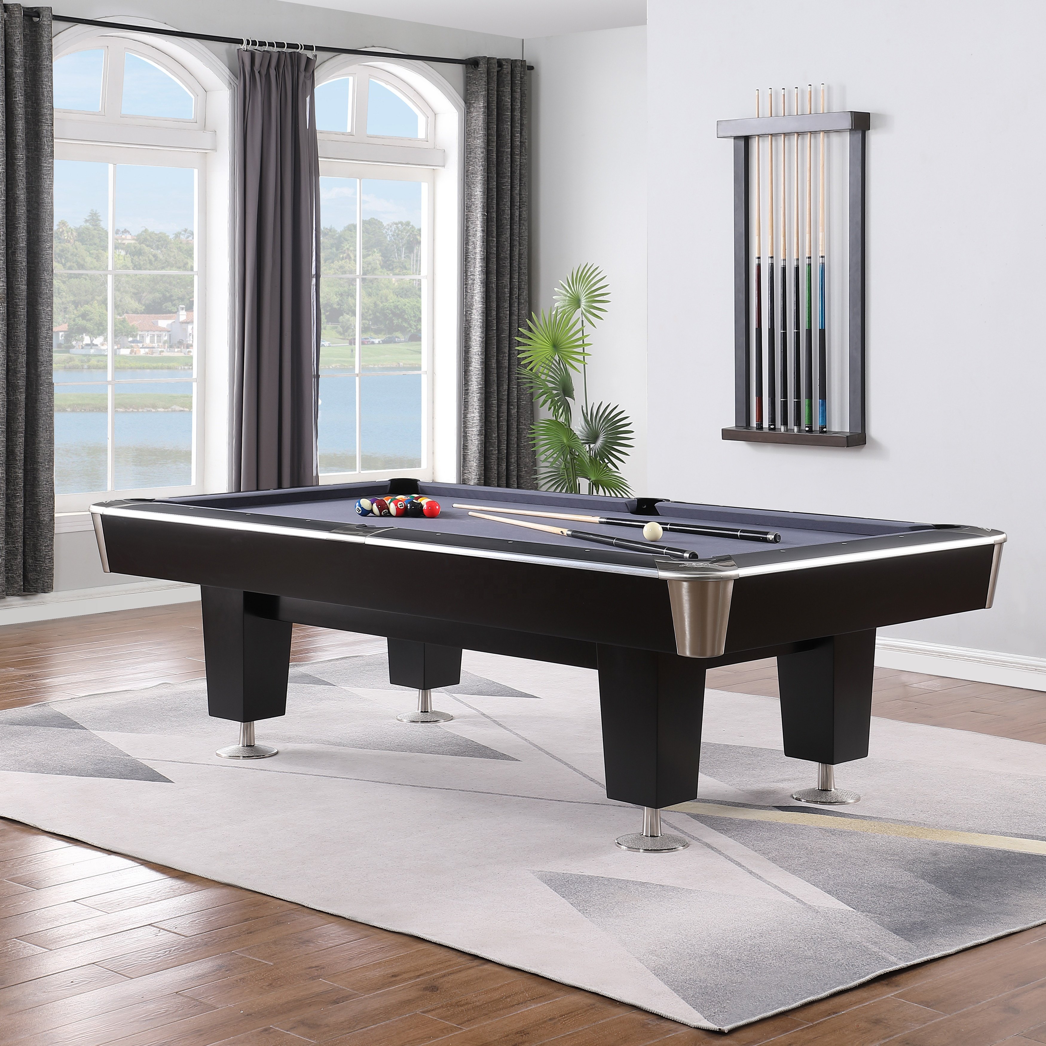 2024 High-End Fashion Style Adult Indoor Sports Full Size Slate Automatic Ball Return Pool Billiard Table For Factory Price