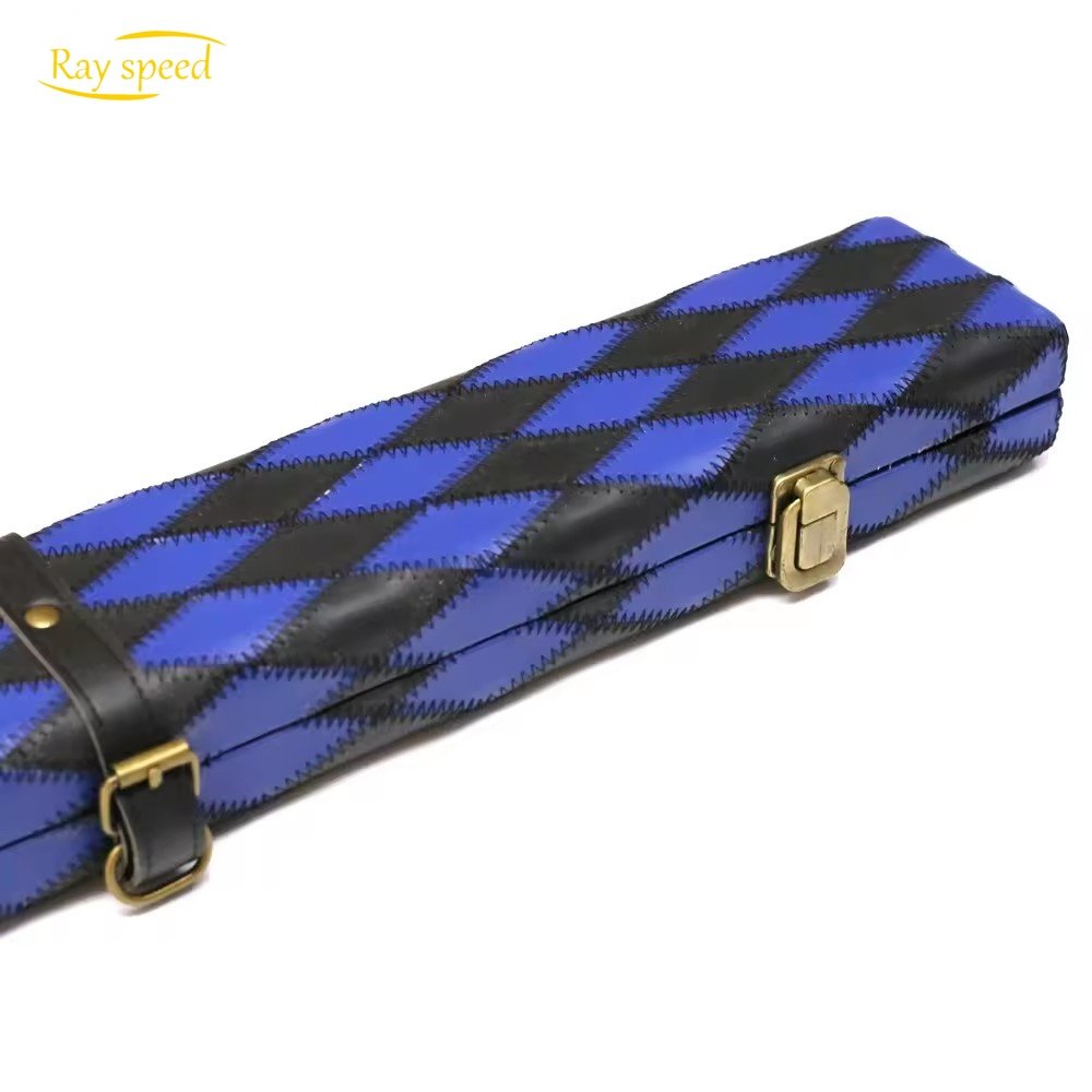 Rayspeed Leather Pool Cue Case 3/4 Snooker Pool Cue Box Suitable For Snooker Billiard Eight or Nine Ball Cue Case