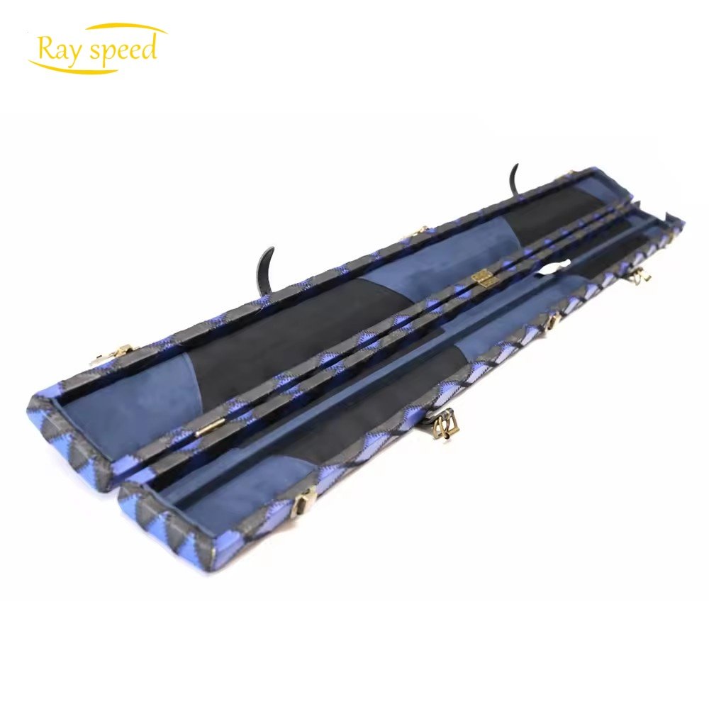 Rayspeed Leather Pool Cue Case 3/4 Snooker Pool Cue Box Suitable For Snooker Billiard Eight or Nine Ball Cue Case