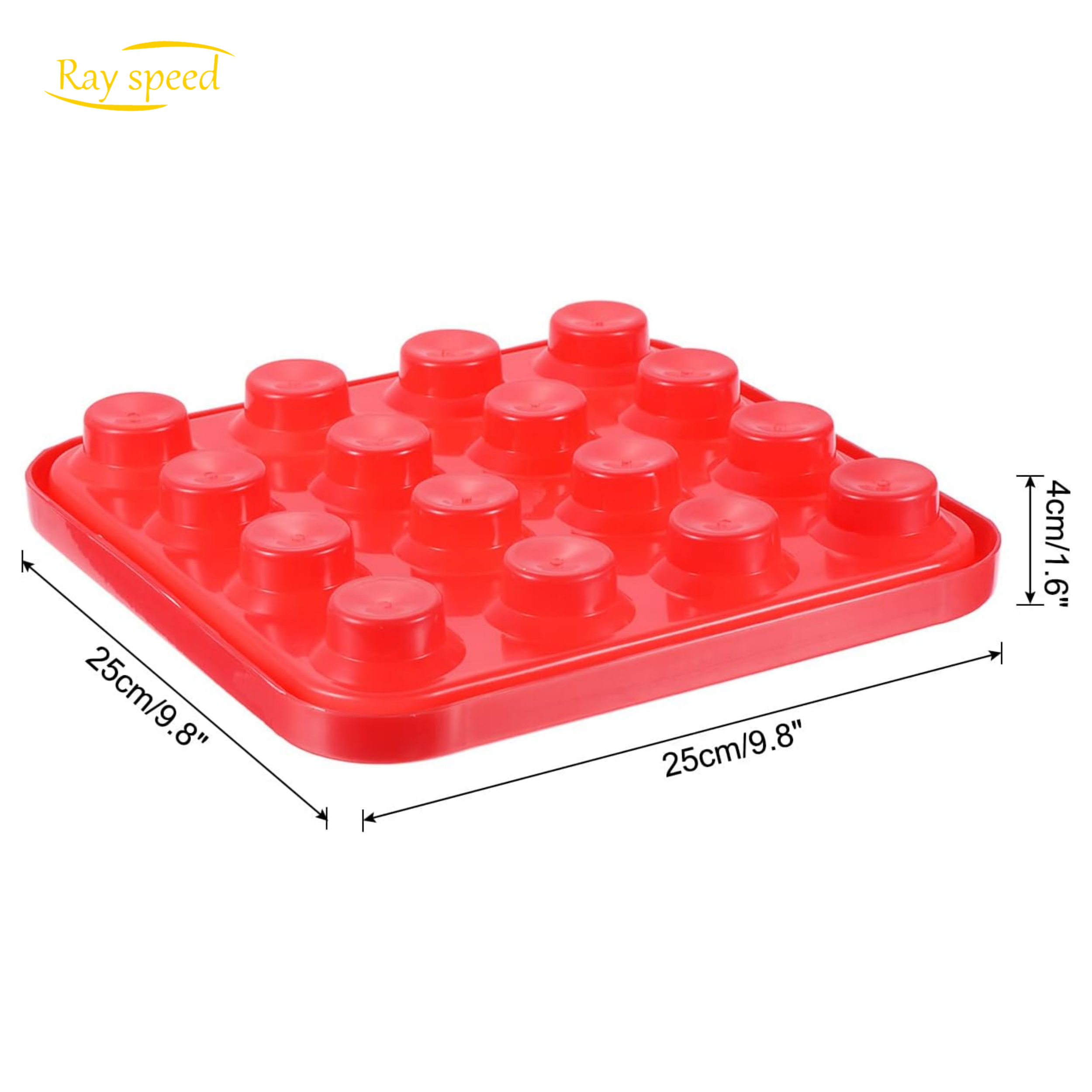 Rayspeed Red Pool Ball Tray, Billiard Ball Holder,Snooker Ball Storage Tray Tool Pool Table Accessory for 16 Balls